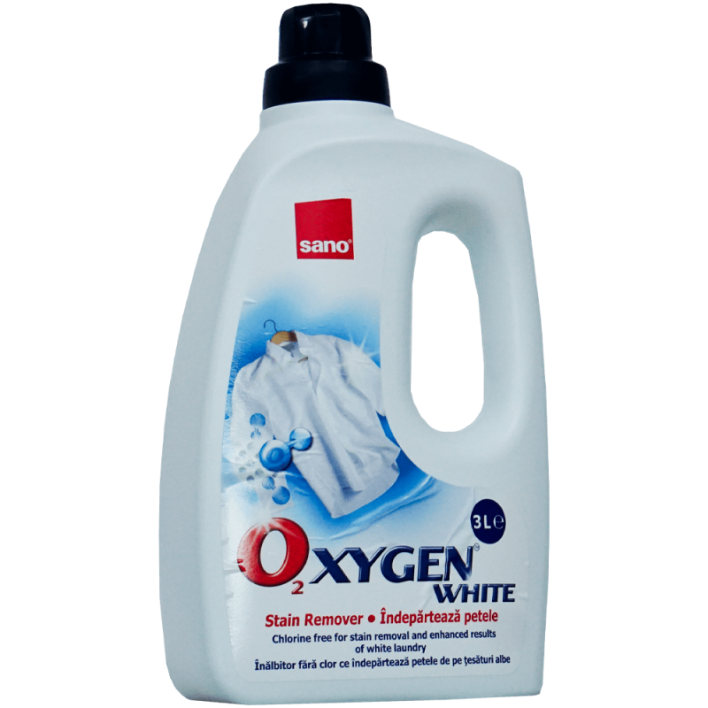 Solutie indepartare pete rufe albe cu oxigen activ 3L, Sano Oxygen White
